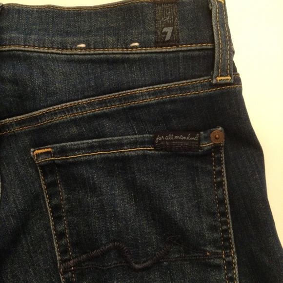 7 For All Mankind Gwenevere Ankle Distressed Skinny Jeans Size 27 - Picture 6 of 14